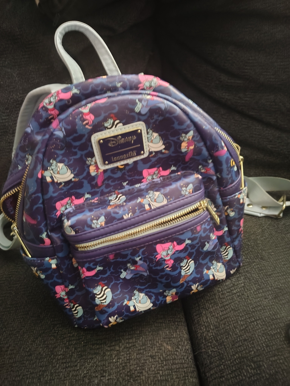 Loungefly Purple Disney Aladdins The Genie Mini Backpack w/Pink & White Accents